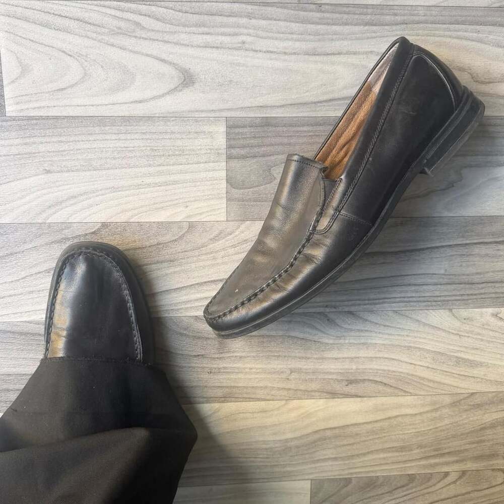 Nunn Bush Black Leather Loafers Size 13 Dual Comfort